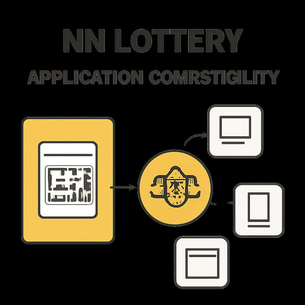 A diagram illustrating the compatibility of NN Lottery across various devices.