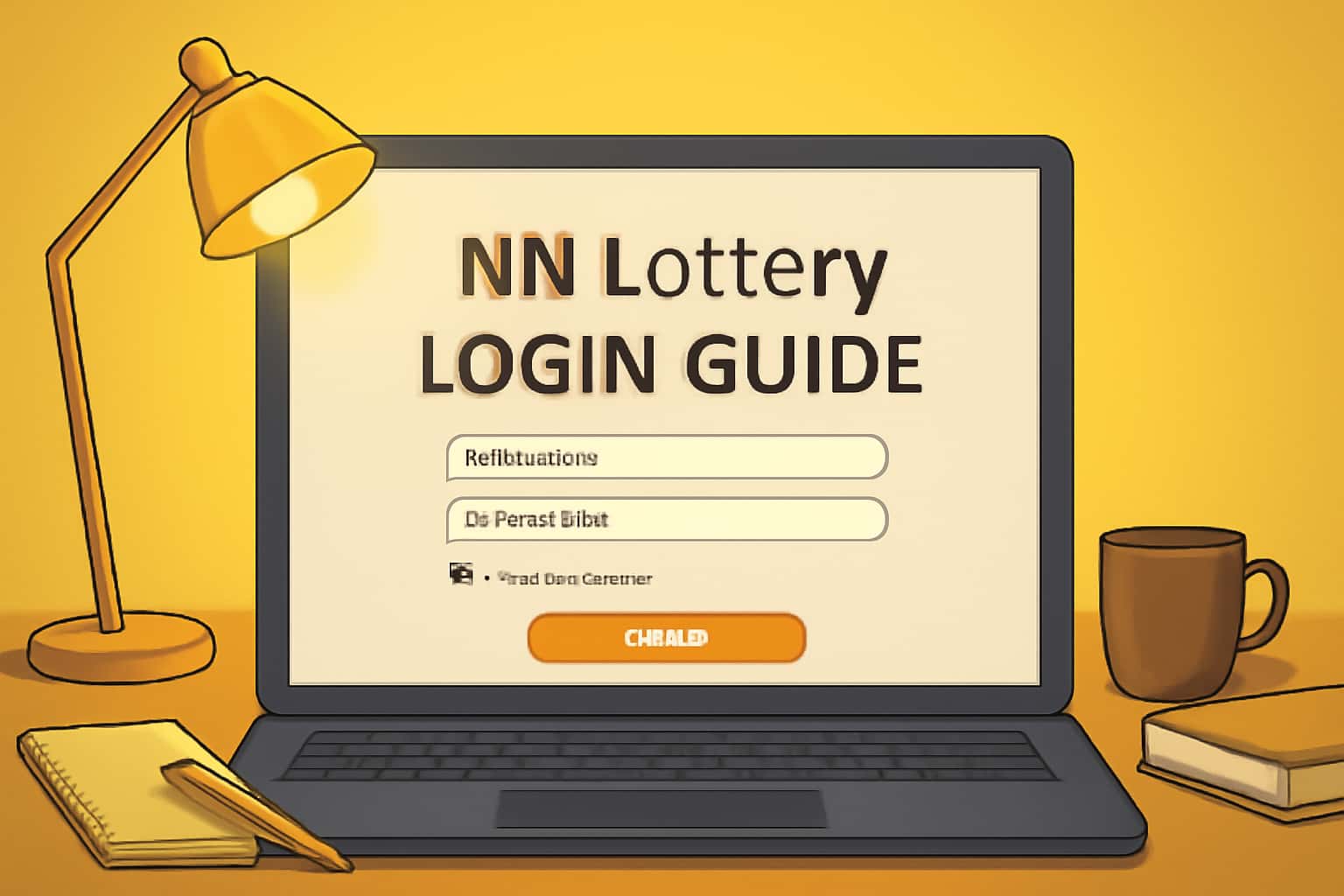 A neutral scene depicting the NN Lottery Login Guide with a futuristic design.