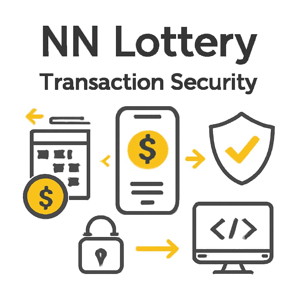 A diagram illustrating the security measures for NN Lottery transactions.